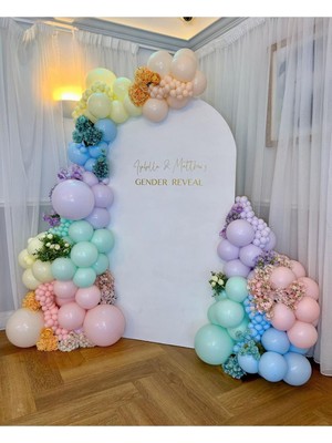 Eğlence Marketi Makaron Renklerde Balon Zinciri 100 Adet