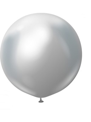 Eğlence Marketi 18 Inç 45 cm Çap Krom Gümüş Balon 1 Adet