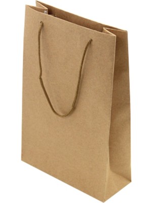 Eğlence Marketi 11X17 cm Ipli Hediyelik Karton Çanta Kraft 25 Adet