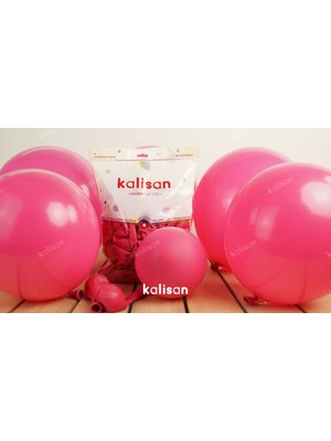 Eğlence Marketi 12 Inç Standart Boy Pastel Balon 10 Adet Koyu Pembe