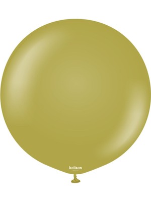 Eğlence Marketi 24 Inç 60 cm Retro Jumbo Balon Zeytin 1 Adet