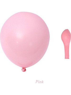 Eğlence Marketi 6 Inç Küçük Boy Balon 20 Adet Makaron Pembe