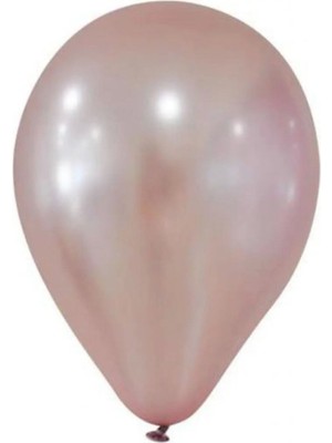 Eğlence Marketi 12 Inç Standart Boy Metalik Balon 50 Adet Gül Kurusu