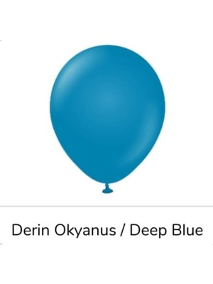 Eğlence Marketi 5 Inç Küçük Boy Retro Balon 20 Adet Derin Okyanus