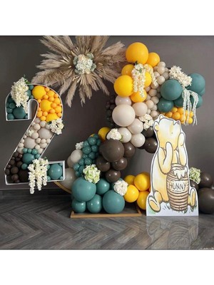 Eğlence Marketi Çikolata Kahve Adaçayı Hardal ve Deniz Kumu Balon Zinciri 100 Adet