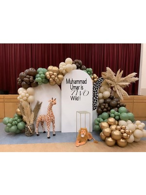 Eğlence Marketi Krom Gold Çikolata Kahve Küf Yeşili ve Sütlü Kahve Balon Zinciri 100 Adet