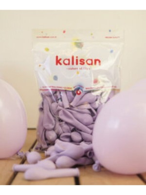 Eğlence Marketi 5 Inç Küçük Boy Makaron Balon 50 Adet Lila