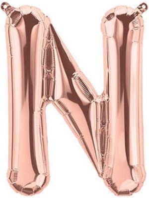 Eğlence Marketi 40 Inç 100 cm Rose Gold Folyo Harf Balon N