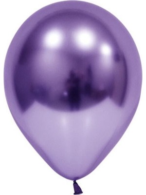 Eğlence Marketi 12 Inç Standart Boy Krom Balon Vıolet 50 Adet