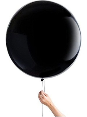 Eğlence Marketi 36 Inç Jumbo Balon 90 cm Çap 1 Adet Siyah