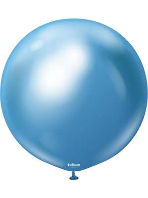 Eğlence Marketi 24 Inç 60 cm Krom Jumbo Balon Mavi 1 Adet