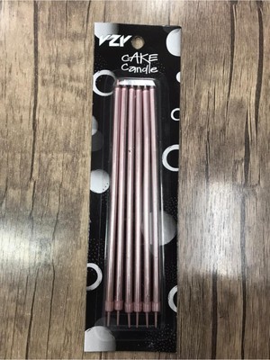 Eğlence Marketi 20 cm Rosegold Mum 6 Lı