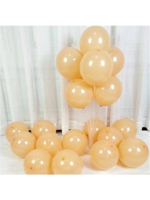 Eğlence Marketi 10 Adet Ten Rengi Pastel Balon 12 Inç 30 cm Çap