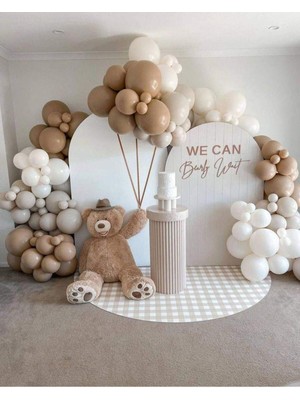 Eğlence Marketi Retro Çöl Kumu Deniz Kumu ve Beyaz Balon Zinciri 100 Adet