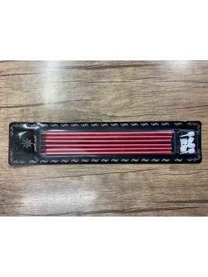 Eğlence Marketi 20 cm Uzun Pasta Mumu 6 Lı Kırmızı