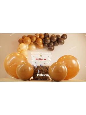 Eğlence Marketi 12 Inç Standart Boy Pastel Balon 10 Adet Karamel