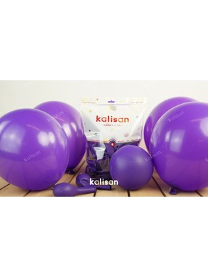 Eğlence Marketi 12 Inç Standart Boy Pastel Balon 10 Adet Menekşe