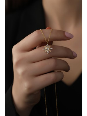 Sunshine 925 Ayar Kadın Umut Çiçeği Gümüş Kolye