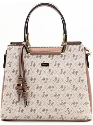 Silver Polo Silver  Polo Pembe - Somon NV969 Kadın El Çantası