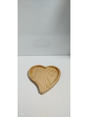 AR&MA WOOD Ahşap Kalp Şeklinde Çerezlik Kahve Sunum Sunumluk Kahvaltılık 1 Adet