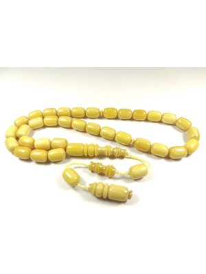 İskeçe Tesbih Emine Rişvani Usta Eseri Sikkeli Çift Zımpara Çift Cilalı Sıkma Kehribar Sertifikalı 4421