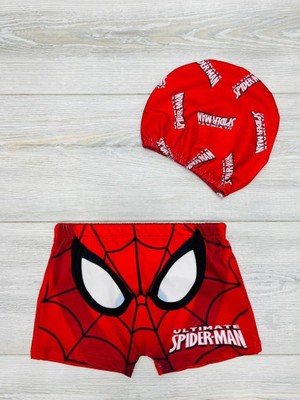 Neat Kids Neatkids Erkek Çocuk Mayo Şort Bone 2'li Set Spiderman