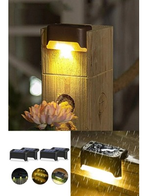 Miomi Adet Köşebent Merdiven Veranda Solar Güneş Enerjili Bahçe LED Lamba Dekor Bahçe Balkon Aydınlatma