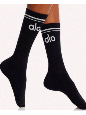 Balcelli Alo Yoga Siyah Çorap