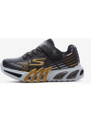 Skechers Flex Glow Elite Büyük Erkek Çocuk Siyah Işıklı Spor Ayakkabı 400135L Bkgd