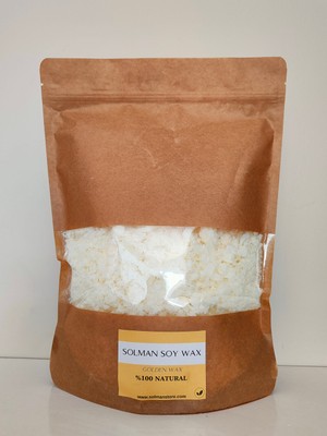 Solman %100 Natural Soy Wax Pul Şeklinde Flake Vegan Organik Soya Wax Doğal Kokulu Mum Yapma Malzemesi 5 kg