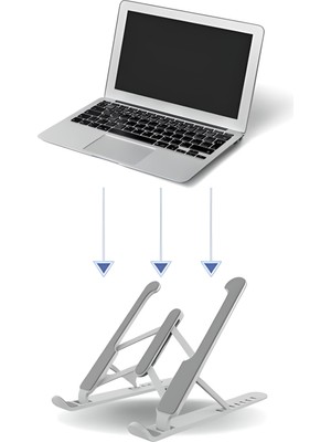 Mbb E-Ticaret Mbb Eticaret Ayarlanabilir Plastik Dizüstü Destek Tabanı Katlanabilir Taşınabilir Laptop Sehpası Yükseltici