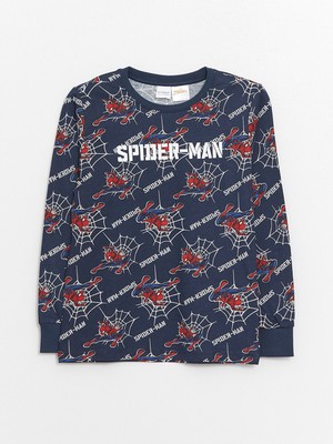 Lc Waikiki Lcw Kids Bisiklet Yaka Spiderman Baskılı Uzun Kollu Erkek Çocuk Pijama Takımı