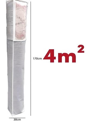 Mbb E-Ticaret Mbb Eticaret Pencereli Halı Hurcu Toz Geçirmez Sağlam Dayanıklı Hurç Organizer 4m²