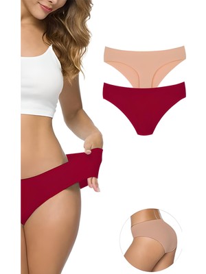 Mbb E-Ticaret Mbb Eticaret 2 Adet Kadın Dikişsiz Lazer Kesim Esnek Iz Yapmayan Külot