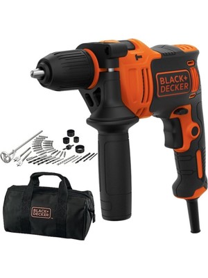 Nidage Darbeli Black+Decker BEH710SA40 710WATT 13MM Darbeli Matkap + 40 Parça Delme ve Vidalama Seti Kablo