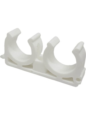 Kalde Pprc Çiftli Plastik Boru Kelepçesi - Polipropilen Pipe Fittings - 32MM - 100 Adet