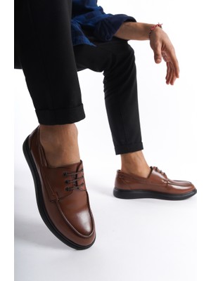 Mubiano MBRGN105-TB Taba Erkek Bağcıklı Loafer