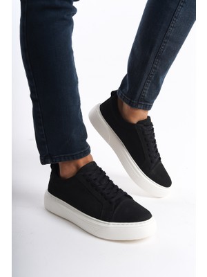 Mubiano Hakiki Deri MBNBKM3-S Erkek Nubuk Siyah Sneaker & Spor Ayakkabı