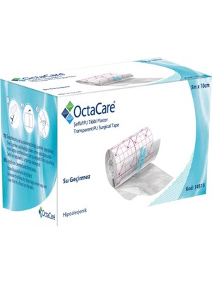 Octamed Şeffaf Pu Tıbbi Su Geçirmez Banyo Bandı 10mx15cm Hafif ve Dayanıklı Özellikte