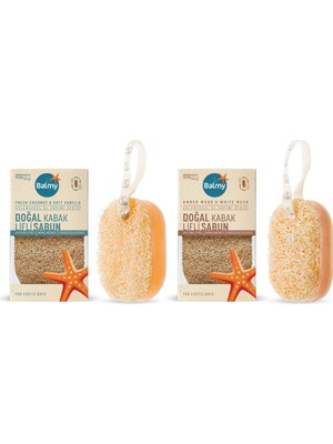 Balmy 2’li Doğal Kabak Lifli Sabun Seti -Amber/coconut
