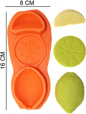 Butedo Limon Dilimli Silikon Şeker Hamuru, Sabun, Mum Kalıp