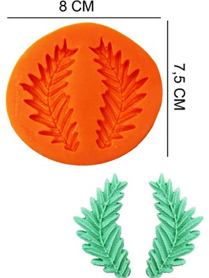 Butedo Tırtıklı Yaprak Silikon Şeker Hamuru, Sabun, Mum Kalıp