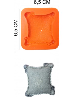 Butedo Kırlent Yastık Silikon Şeker Hamuru, Sabun, Mum Kalıp