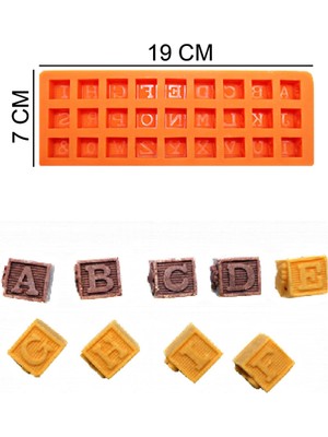 Butedo Harfler Küp Silikon Şeker Hamuru, Sabun, Mum Kalıp