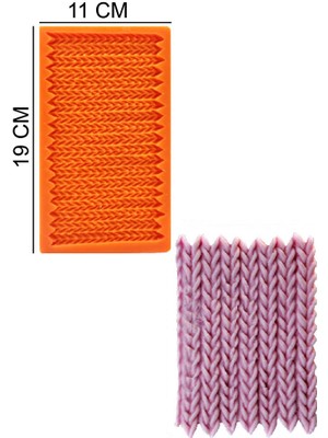 Butedo Örgü Silikon Şeker Hamuru, Sabun, Mum Kalıp