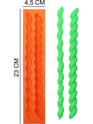 Butedo Şerit Örgü Silikon Şeker Hamuru, Sabun, Mum Kalıp