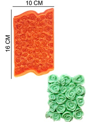 Butedo Desen Gül Silikon Şeker Hamuru, Sabun, Mum Kalıp