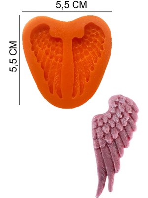 Butedo Melek Kanat Silikon Şeker Hamuru, Sabun, Mum Kalıp