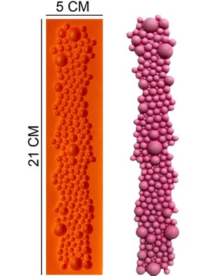 Butedo Bordür Baloncuk Silikon Şeker Hamuru, Sabun, Mum Kalıp