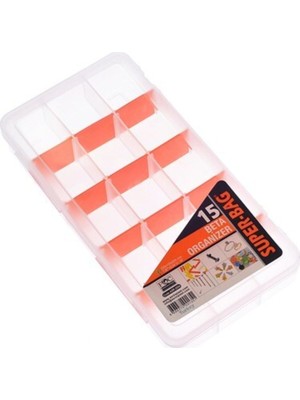 Asrın Plastik Süper-Bag Beta 15 Bölmeli Organizer (200X100X30MM)